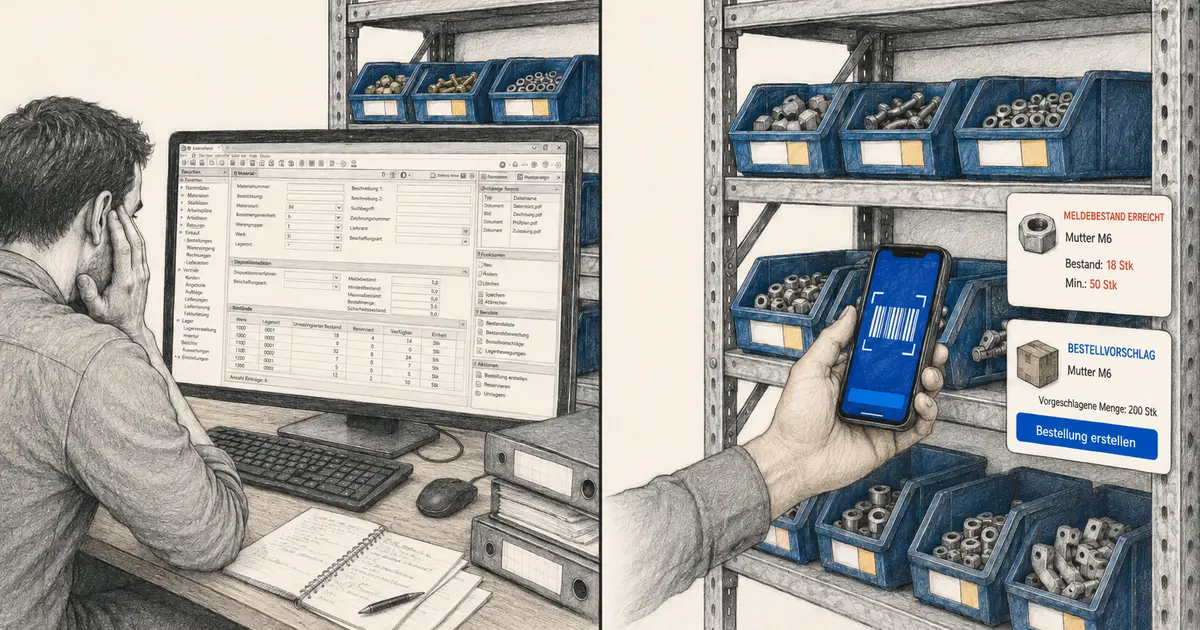 Cover Image for Lagerverwaltung Handwerk 2026: Die beste Lösung ohne ERP (Praxisleitfaden)
